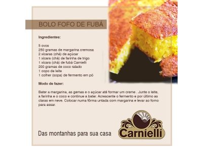 BOLO FOFO DE FUBÁ