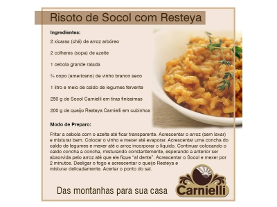 RISOTO DE SOCOL COM RESTEYA